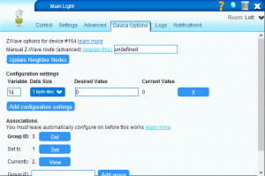 Vera Fibaro Relay Parameter 14